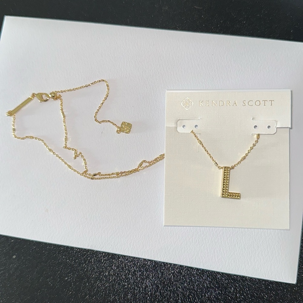 Kendra Scott Gold Initial “L” Necklace